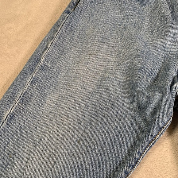 VTG Levis 501 Jeans Mens 31x27 Blue Denim Straight Button Fly Light‎ Wash Hemmed - Picture 2 of 13